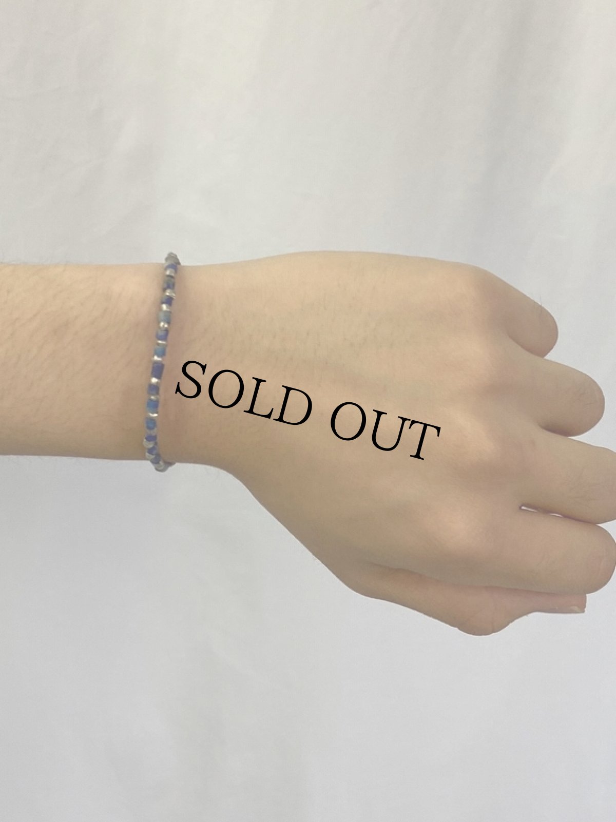 画像2: RORAN "Lapis × Old Silver × Grass Beads" ブレスレット (2)