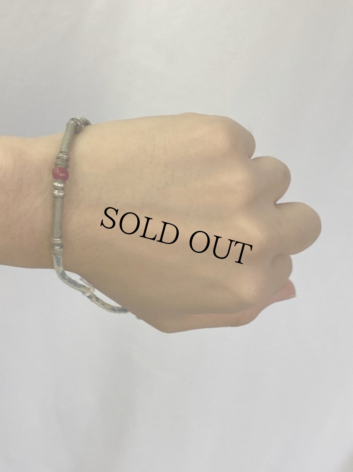 画像2: RORAN "Grass Beads × Old Silver × Indigo Rope" ブレスレット (2)