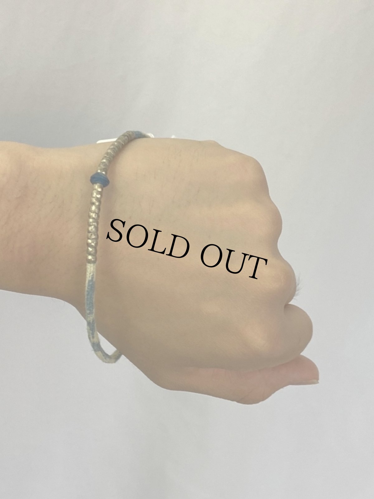 画像2: RORAN "Old Silver × Indigo Rope" ブレスレット (2)