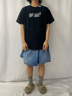 画像2: 2000's KCCK-FM jazz 88.3 "got jazz" パロディプリント ラジオ局Tシャツ L (2)