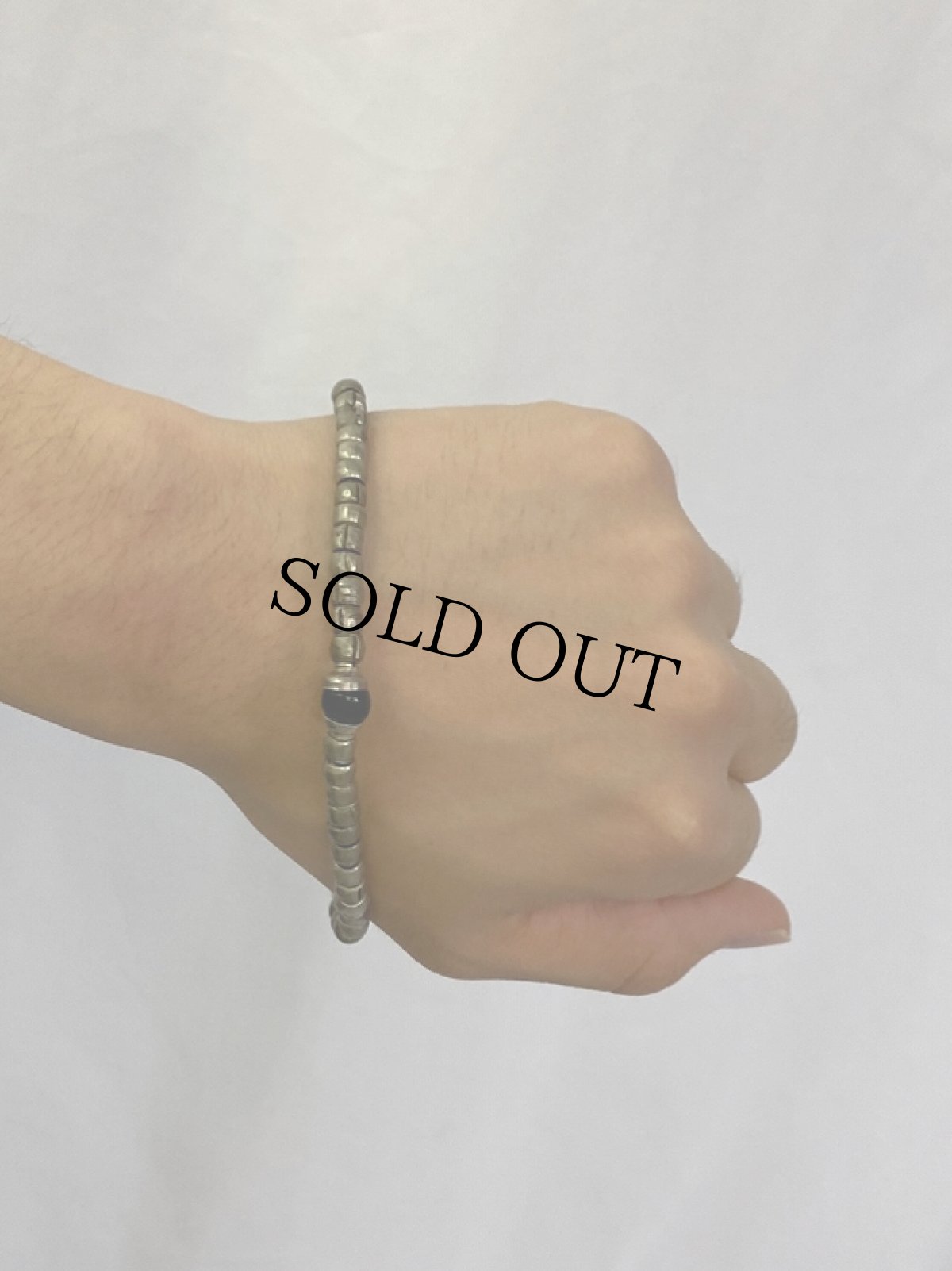 画像2: RORAN "Grass Beads × Old Silver × Indigo Rope" ブレスレット (2)