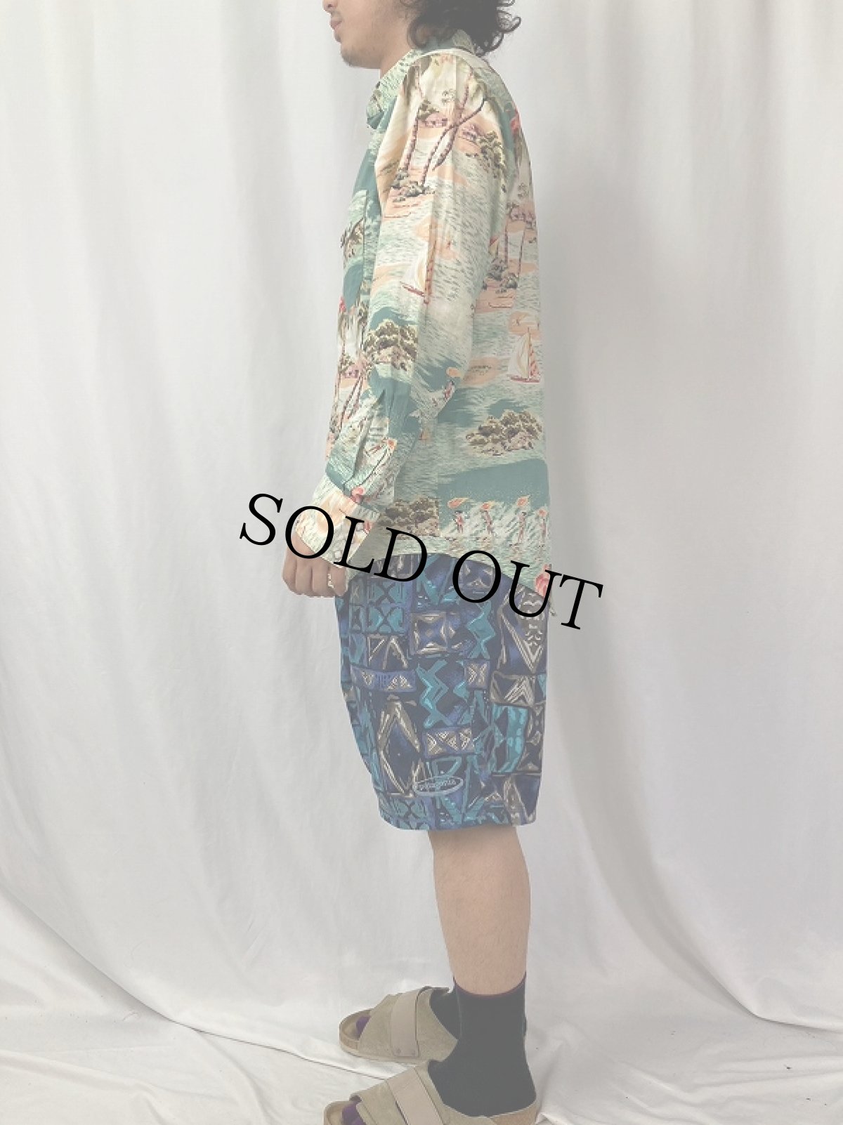 画像3: 80's Rockmount USA製 総柄 コットンウエスタンシャツ (3)