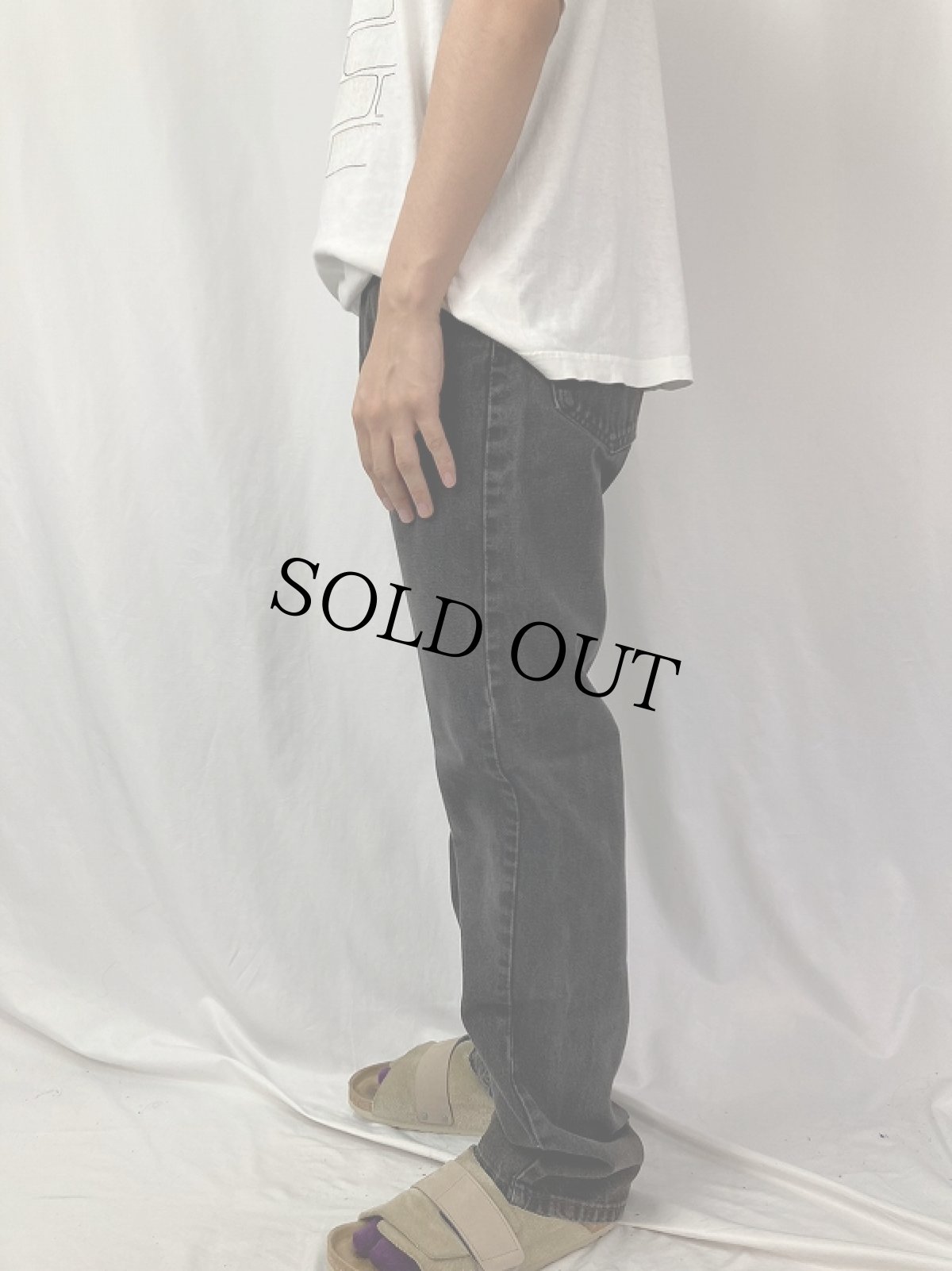 画像3: 90's Levi's 505 USA製 "サルファブラック" デニムパンツ W31 (3)