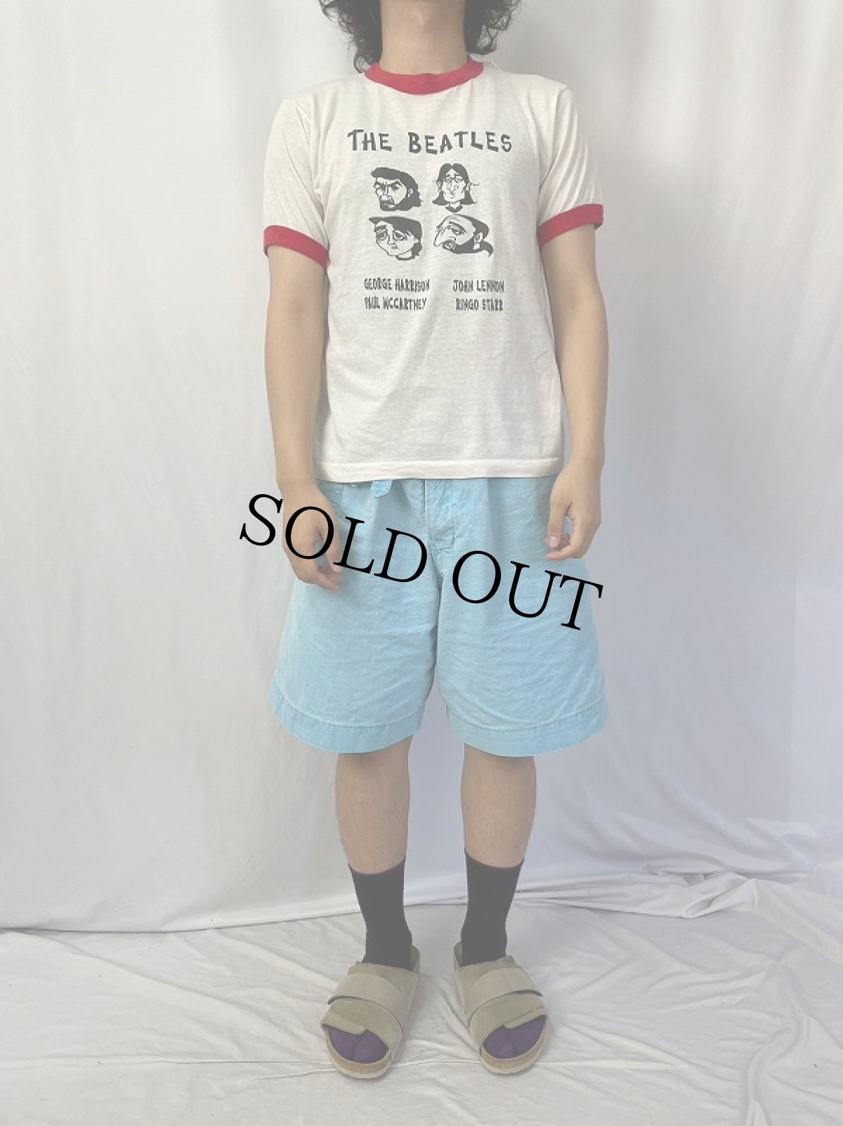 画像2: 80's THE BEATLES ロックバンドイラストTシャツ (2)