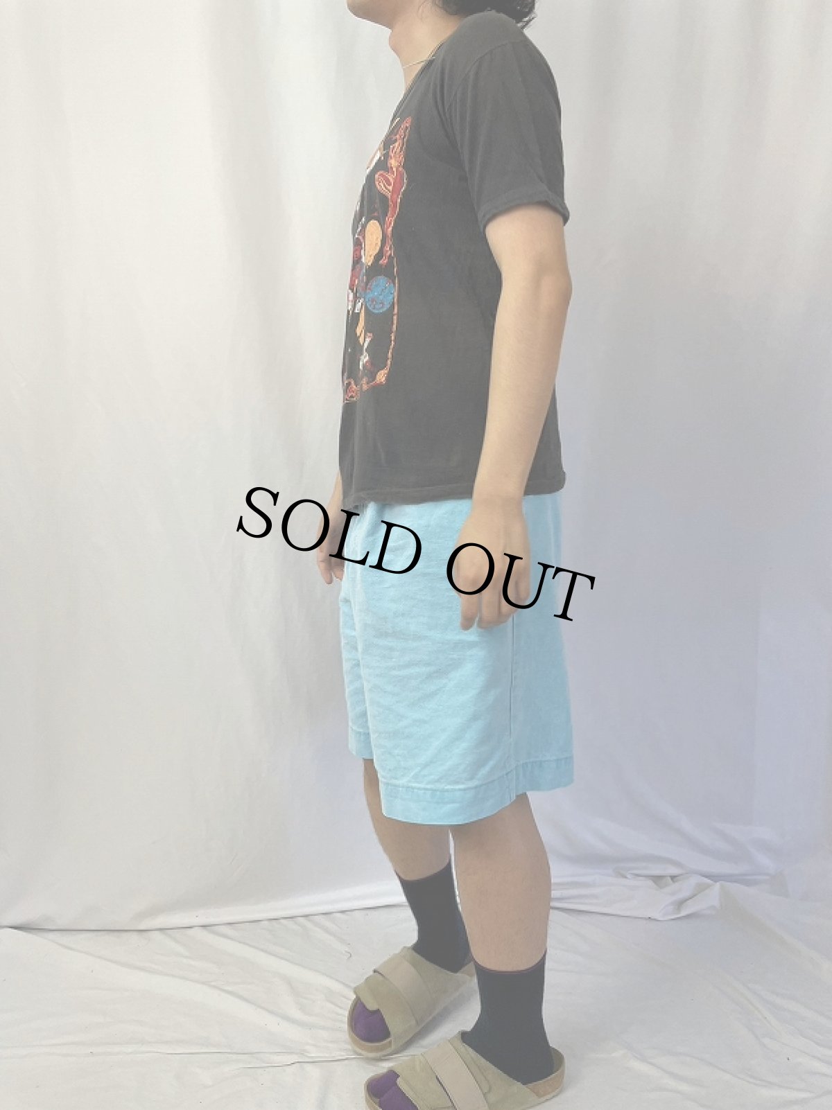 画像3: 70's Jimi Hendrix ロックミュージシャン プリントTシャツ (3)