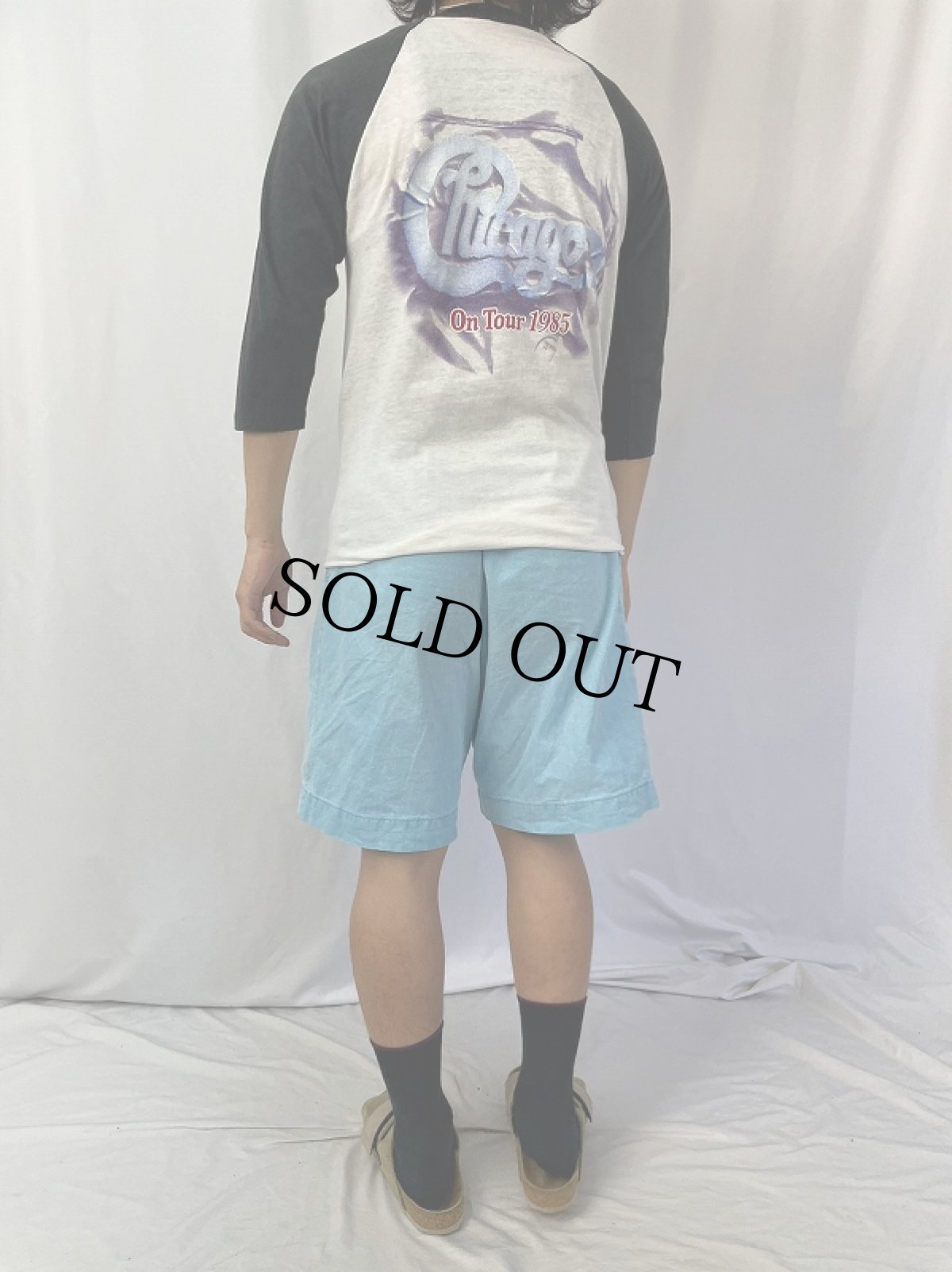 画像5: 80's Chicago USA製 "Chicago On Tour 1985" ロックバンドツアーラグランTシャツ L (5)
