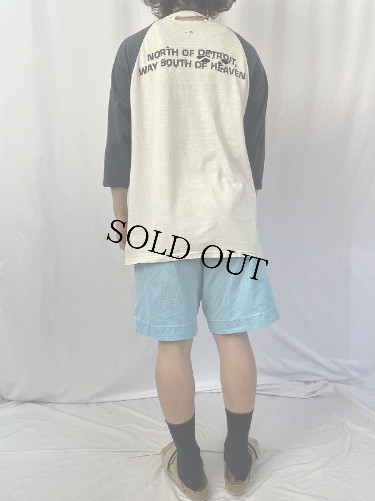 画像4: KID ROCK "NORTH OF DETROIT, WAY SOUTH OF HEAVEN" ロックミュージシャンラグランTシャツ (4)