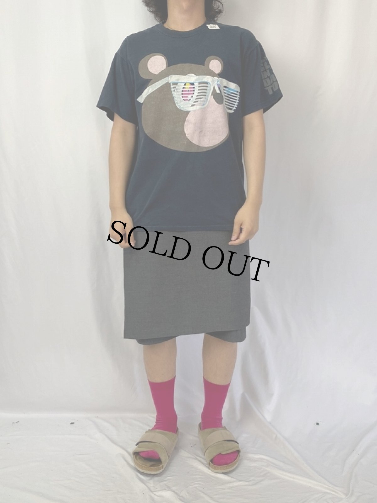 画像3: 2000's Kanye West "GLOW IN THE DARK TOUR" ヒップホップTシャツ M (3)