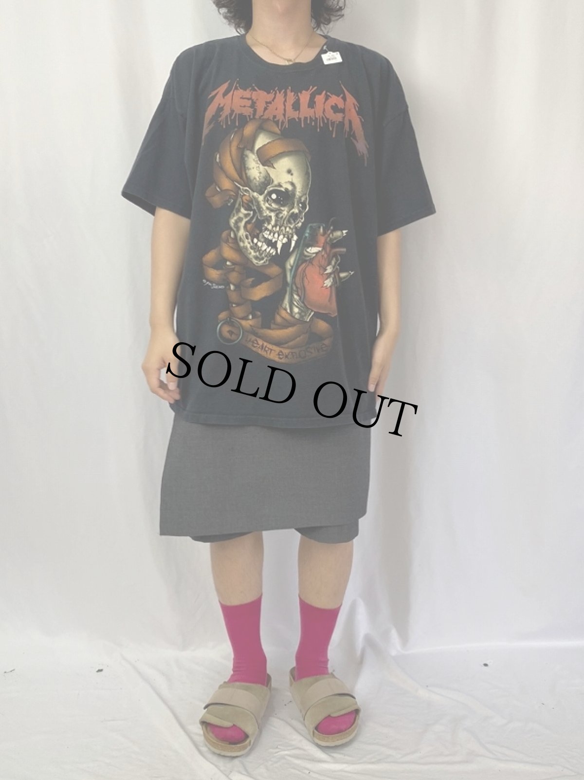 画像2: 2000's METALLICA PUSHEAD "HEART EXPLOSNE" ロックバンドTシャツ 2XL (2)