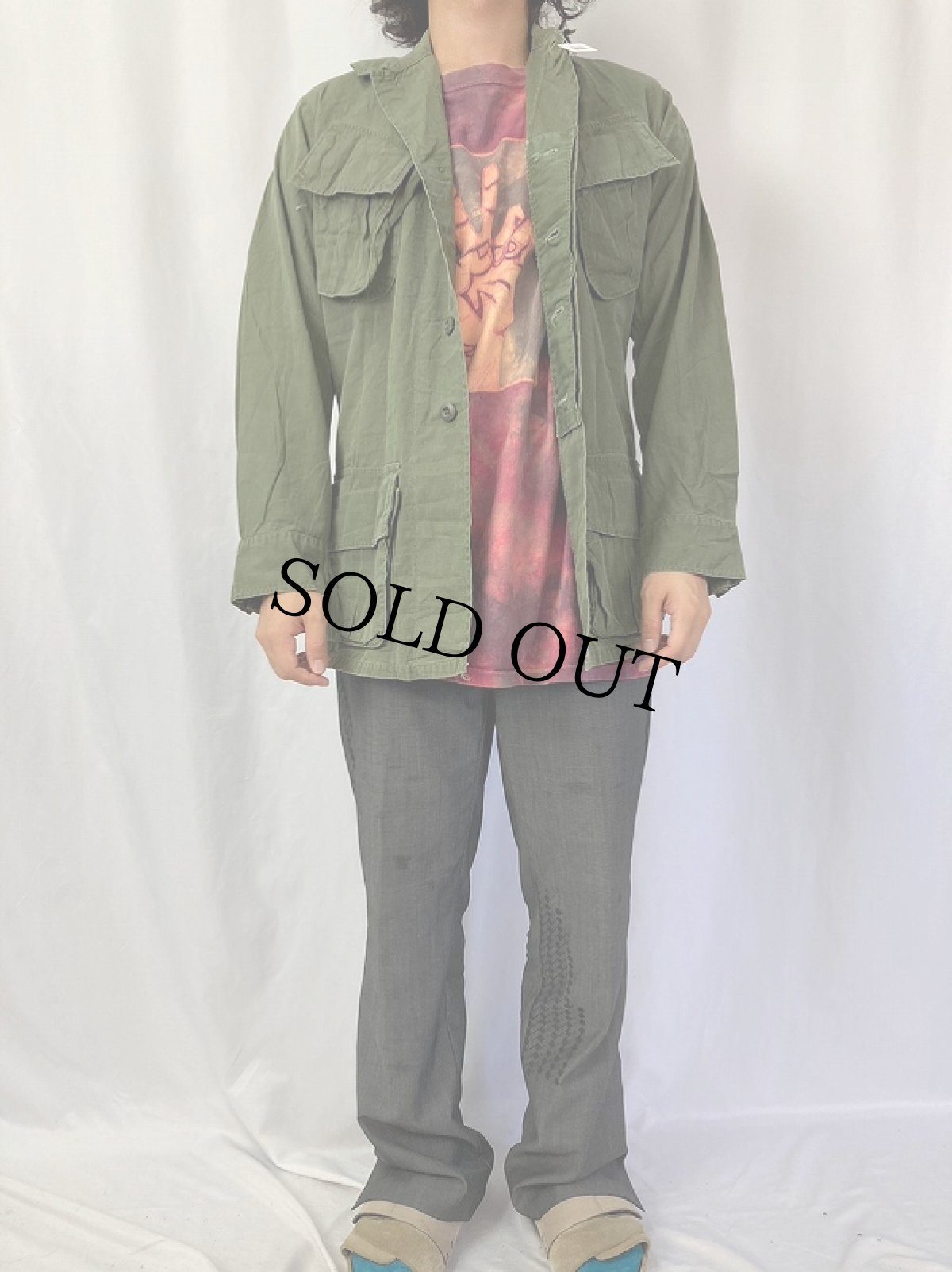 画像2: 60〜70's U.S.ARMY ジャングルファティーグジャケット 5th (2)