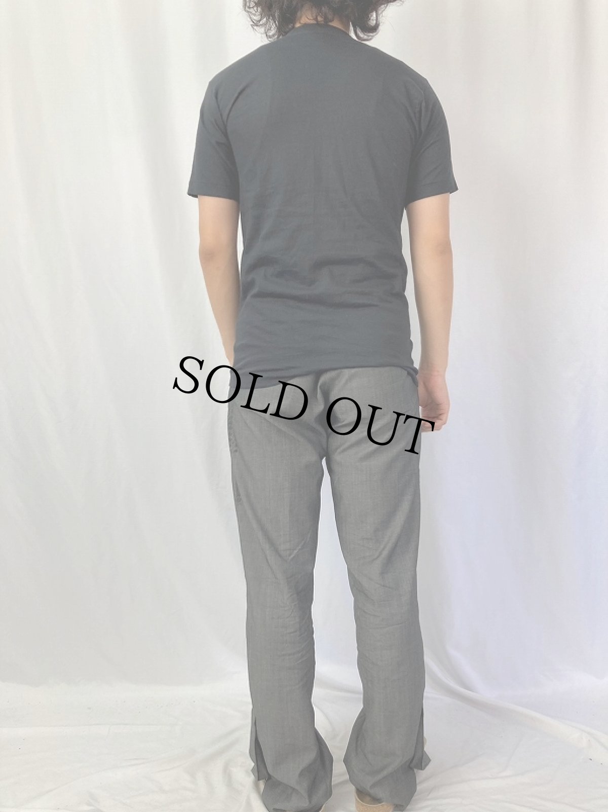 画像4: 80's Levi's USA製 ラスタカラー ロゴプリントTシャツ BLACK S (4)