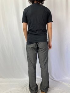 画像4: 80's Levi's USA製 ラスタカラー ロゴプリントTシャツ BLACK S (4)