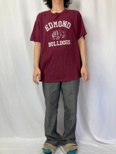画像2: 90's USA製 "EDMOND BULLDOGS" ブルドッグプリントTシャツ XL (2)