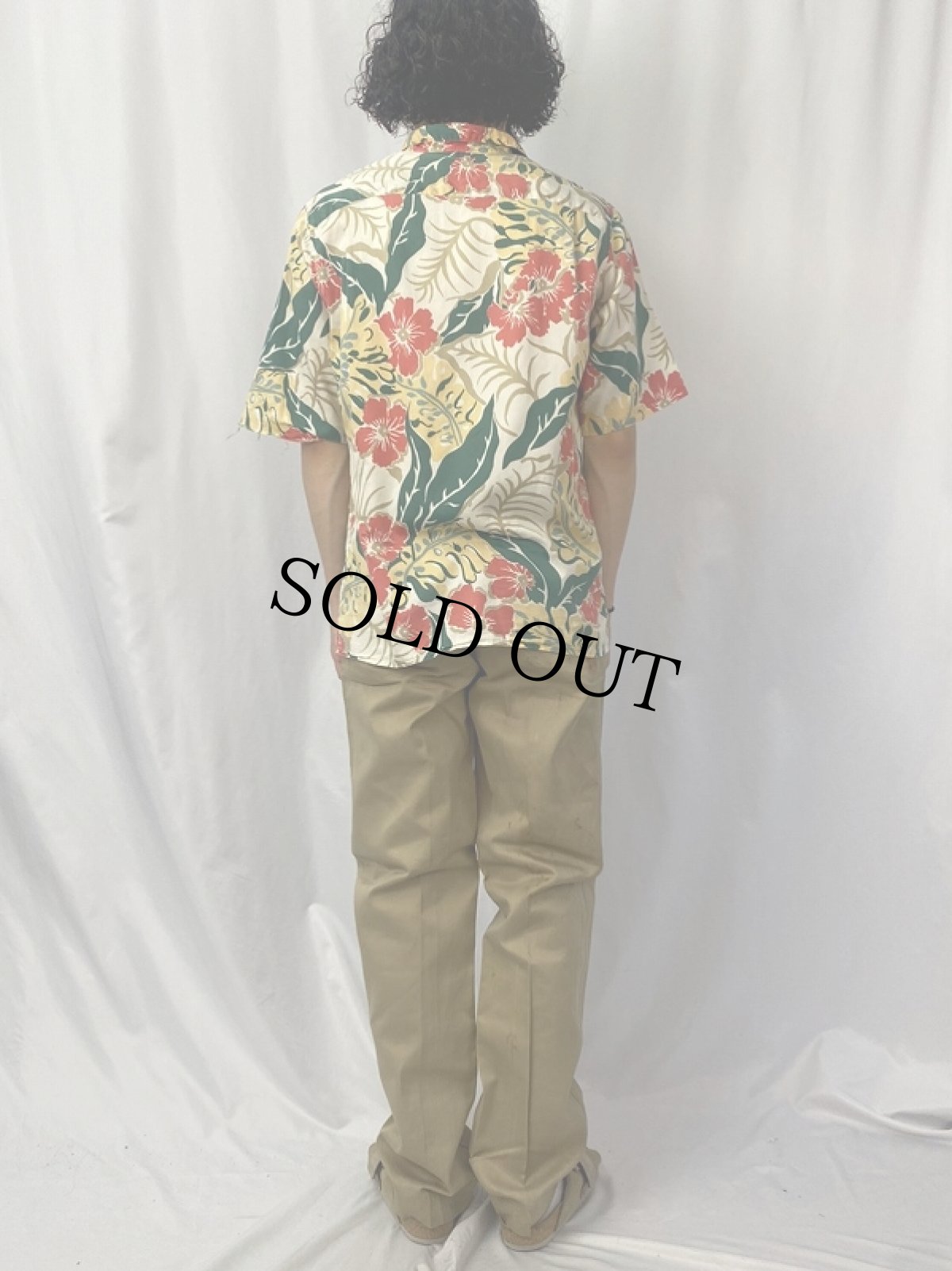 画像4: 80's〜90's Reyn Spooner オールオーバーパターン コットンアロハシャツ S (4)