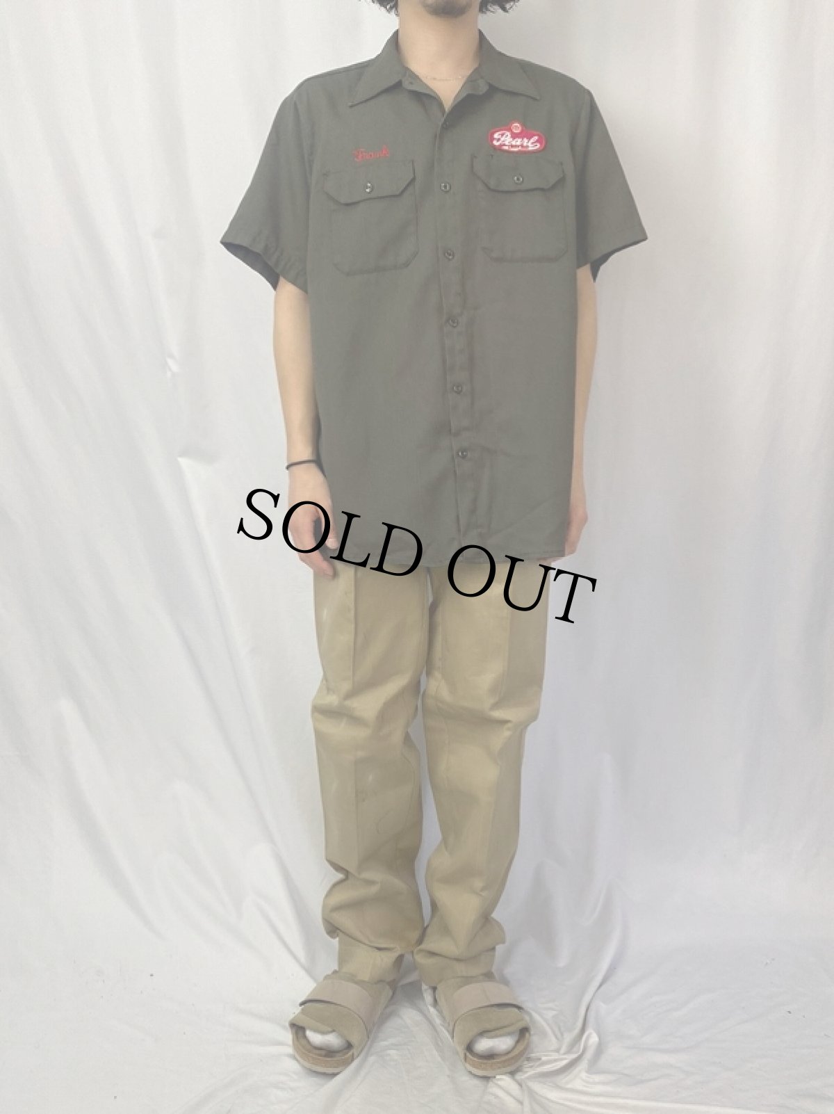 画像2: 90's BIGBEN by Wrangler USA製 コットンポリ ワークシャツ (2)