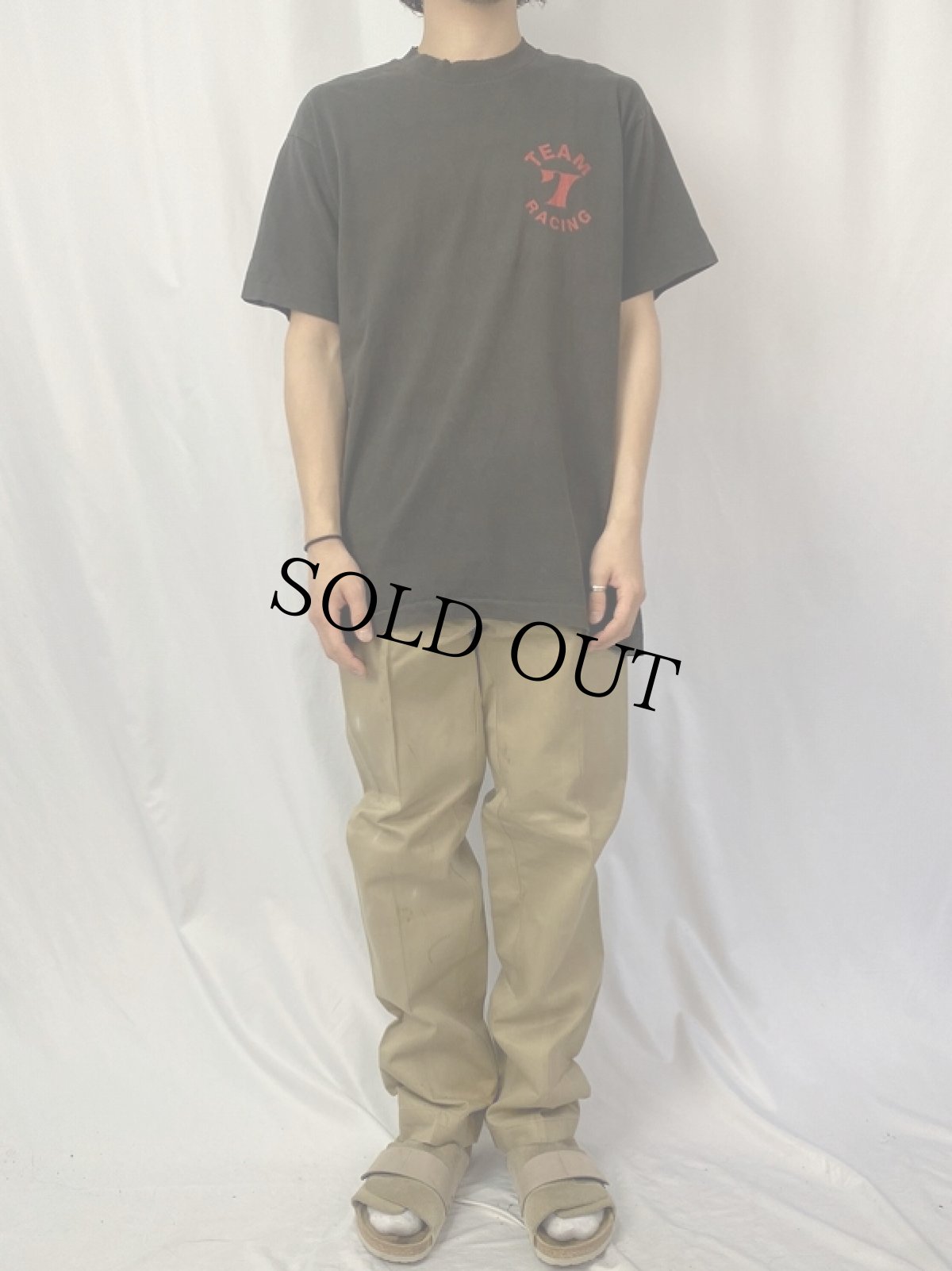 画像3: 90's Hot Tuna USA製 "TEAM 7 RACING" パロディプリント ロックバンドTシャツ L (3)