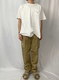 画像2: 90's POLO Ralph Lauren USA製 ロゴ刺繍 ポケ付きTシャツ L (2)