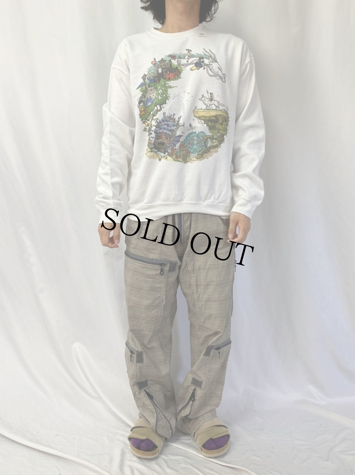 画像2: ジブリ 映画キャラクタープリントスウェット M (2)