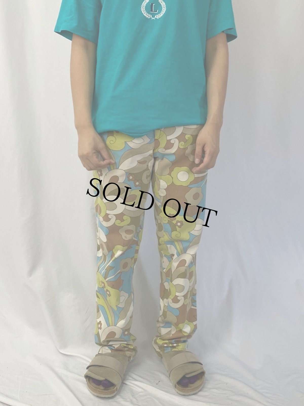 画像2: 2004 DOLCE&GABBANA ITALY製 総柄 コットンパンツ W31 (2)