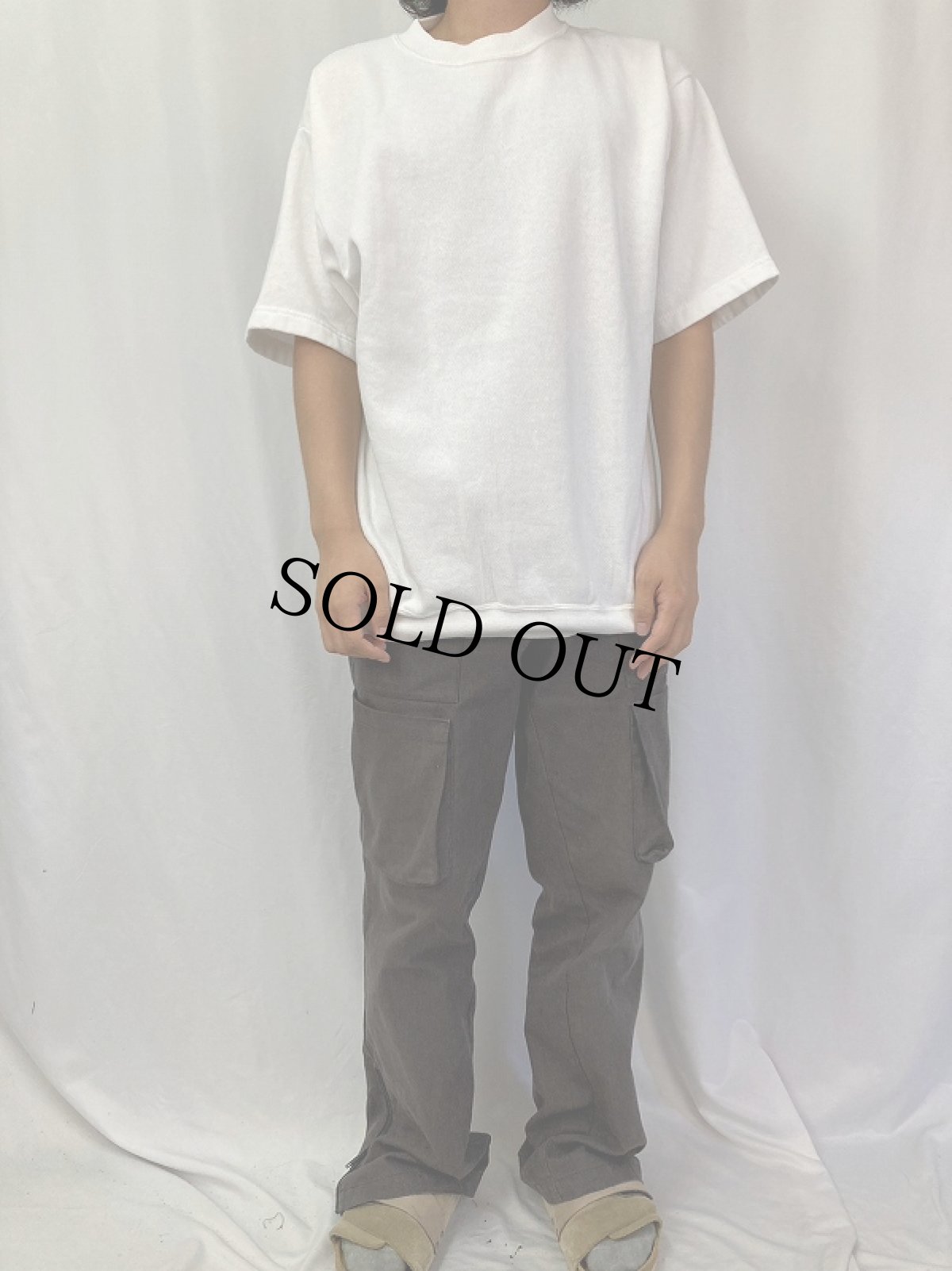 画像2: 80's Hanes USA製 無地 半袖スウェット L (2)