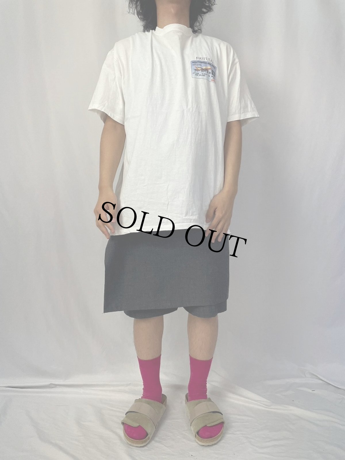 画像3: 90's SOUTHWEST AIRLINES USA製 クレジットカードプリントTシャツ XL (3)