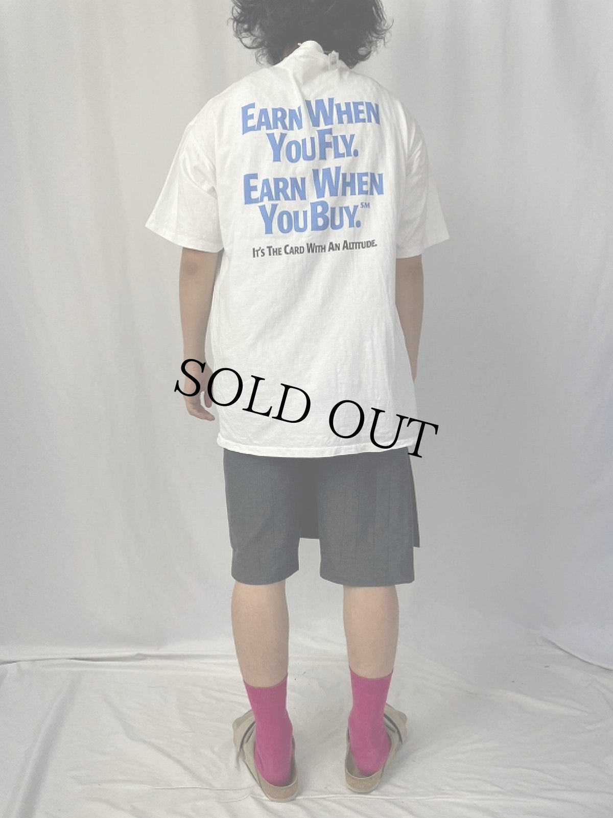 画像5: 90's SOUTHWEST AIRLINES USA製 クレジットカードプリントTシャツ XL (5)