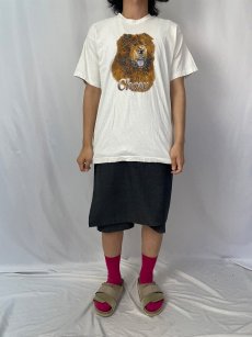 画像2: 90's USA製 "Chow" 犬プリントTシャツ L (2)