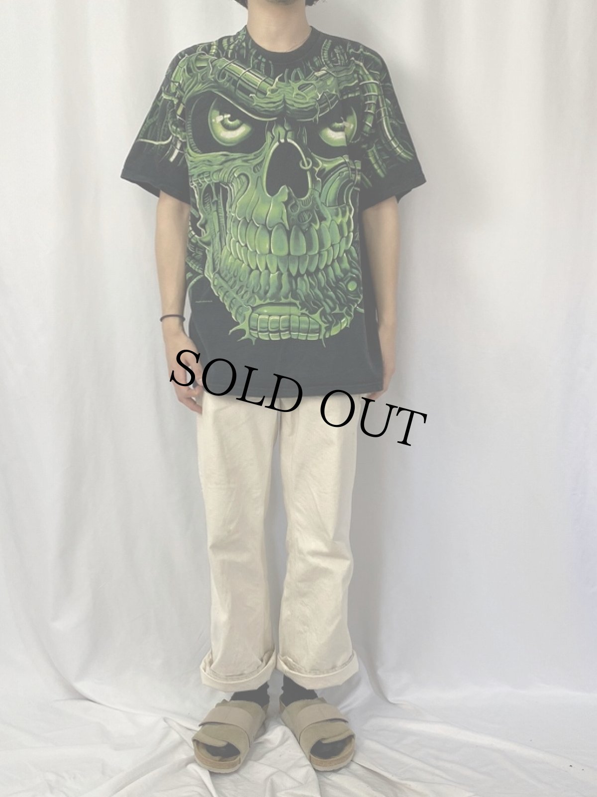 画像3: 90's LIQUID BLUE スカル 大判プリントTシャツ XL (3)