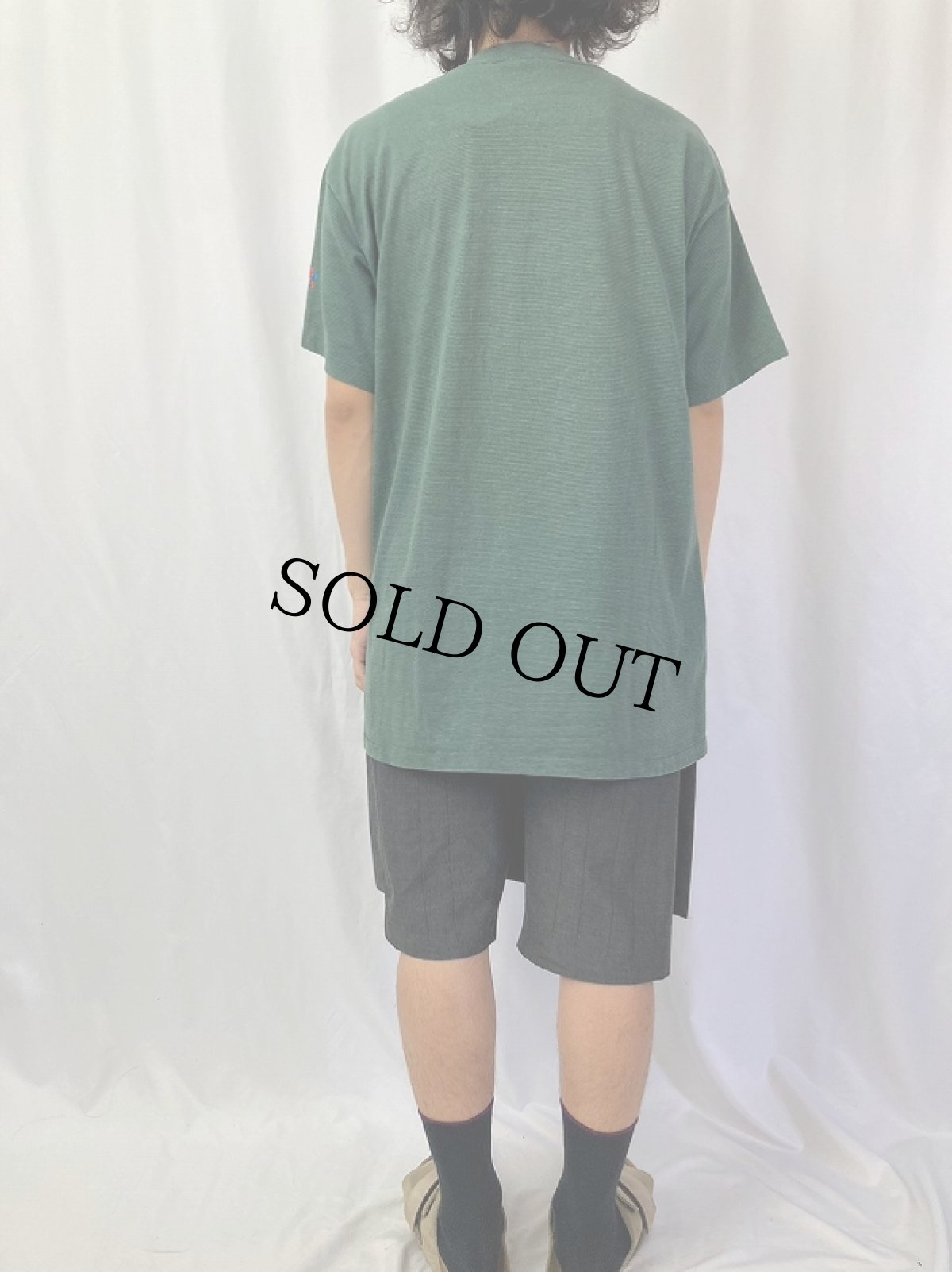 画像4: 90's Looney Tunes マービン・ザ・マーシャン ボーダー柄 キャラクターTシャツ XL (4)