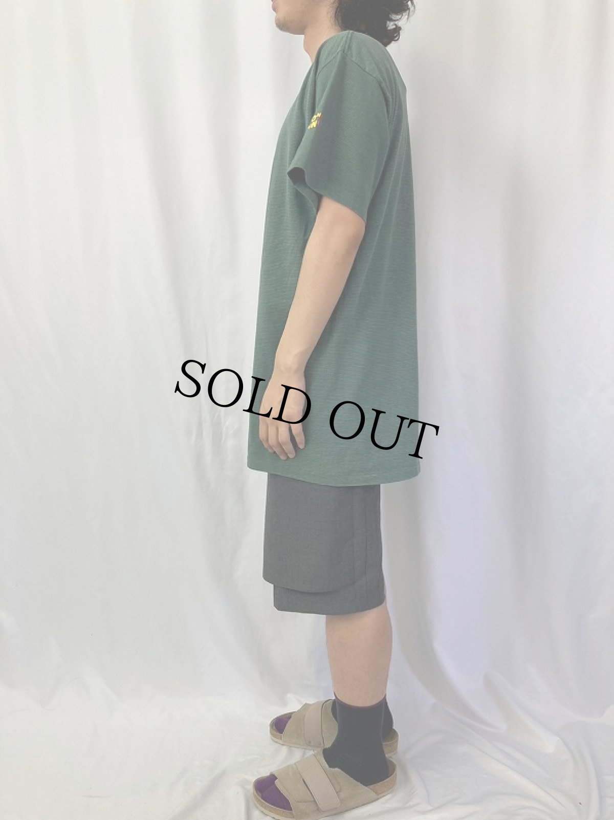 画像3: 90's Looney Tunes マービン・ザ・マーシャン ボーダー柄 キャラクターTシャツ XL (3)