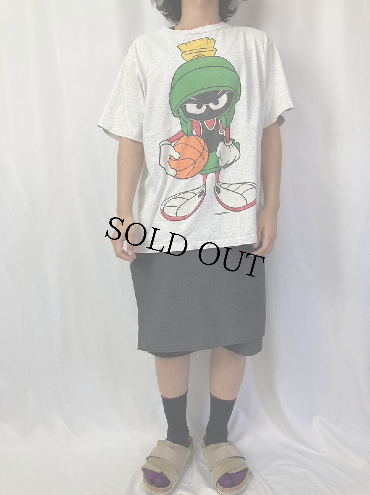 画像2: 90's Looney Tunes USA製 マービン・ザ・マーシャン キャラクターTシャツ XL (2)