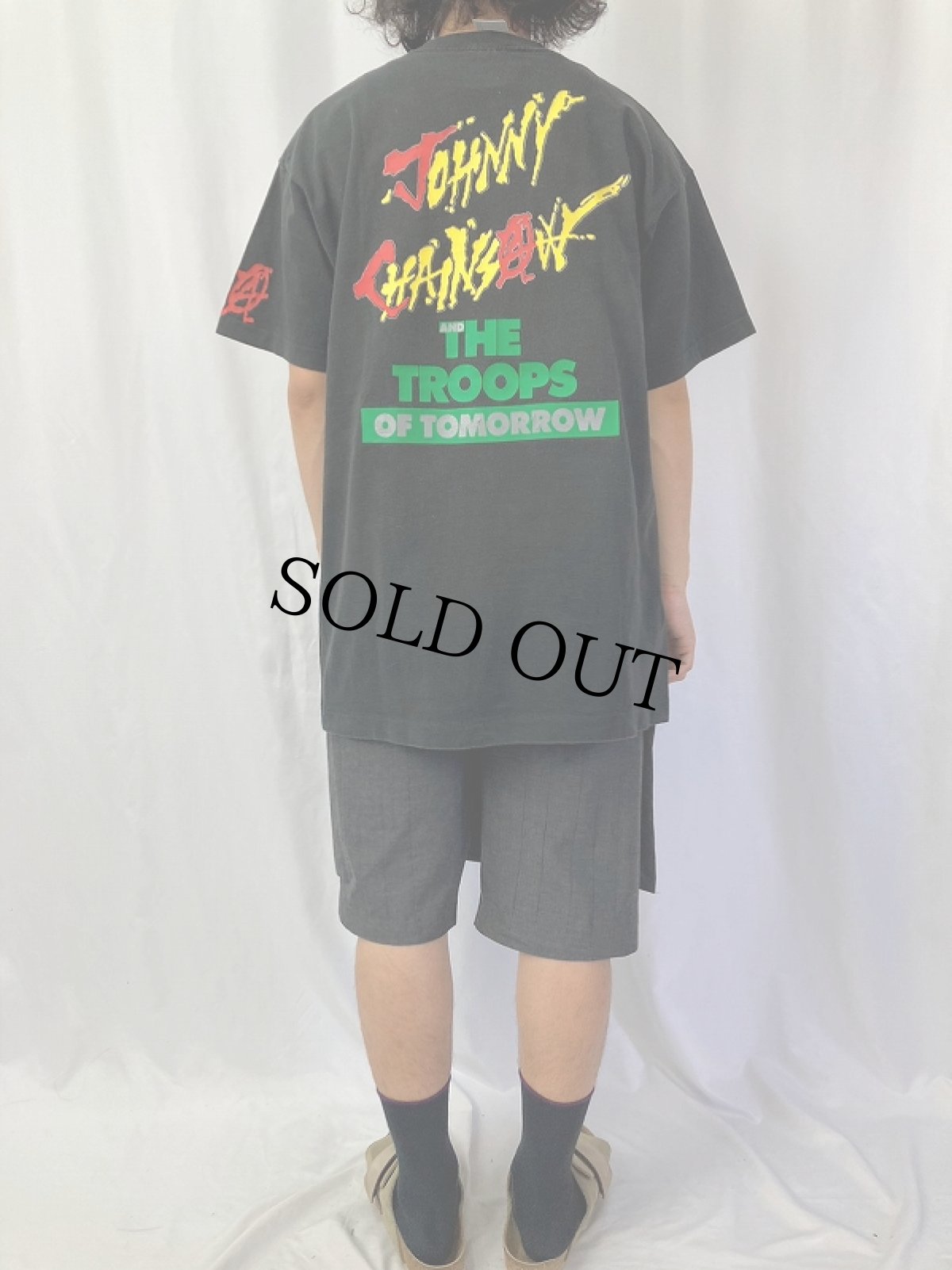 画像4: 90's USA製 Johnny Chainsaw and The Troops of Tomorrow パンクバンドTシャツ XL (4)