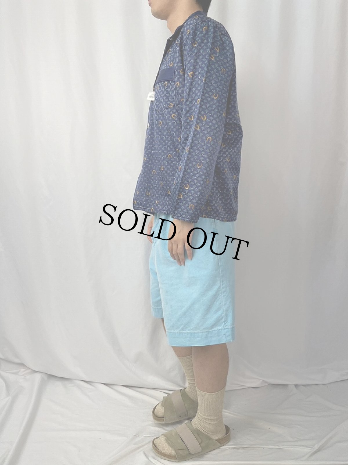 画像3: VINTAGE EURO コットン×レーヨン 総柄 パジャマシャツ (3)