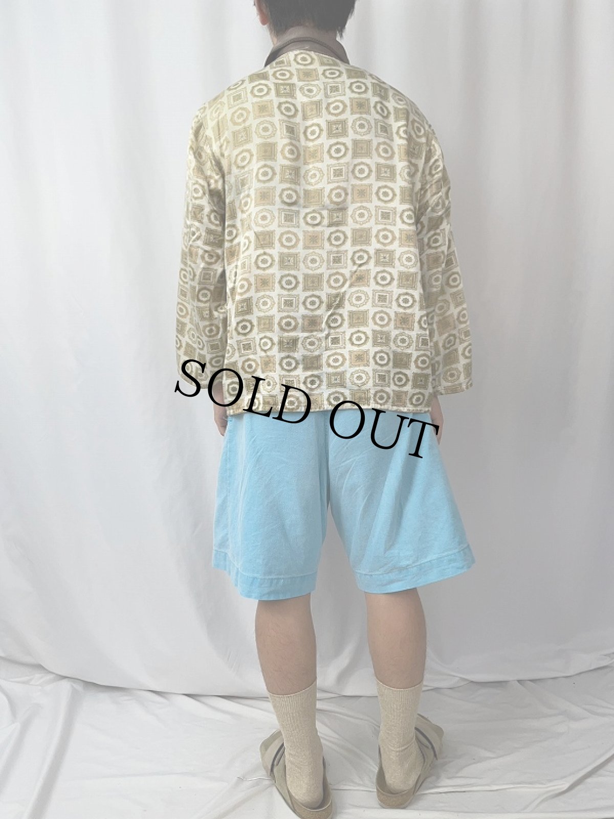 画像4: VINTAGE EURO FRANCE製 総柄 パジャマシャツ (4)