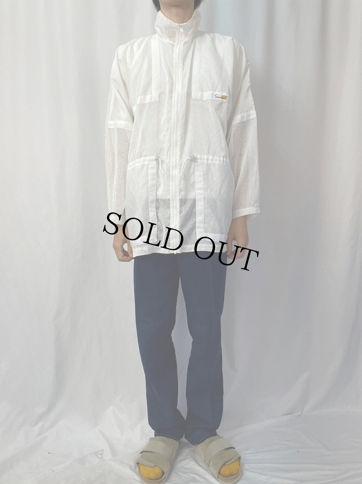 画像2: 80's SUNWEAR CANADA製 メッシュジップジャケット (2)