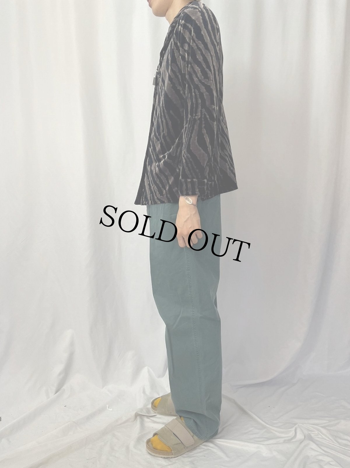 画像3: SAG HARBOR ゼブラ柄 ベロアオープンカラーシャツ (3)