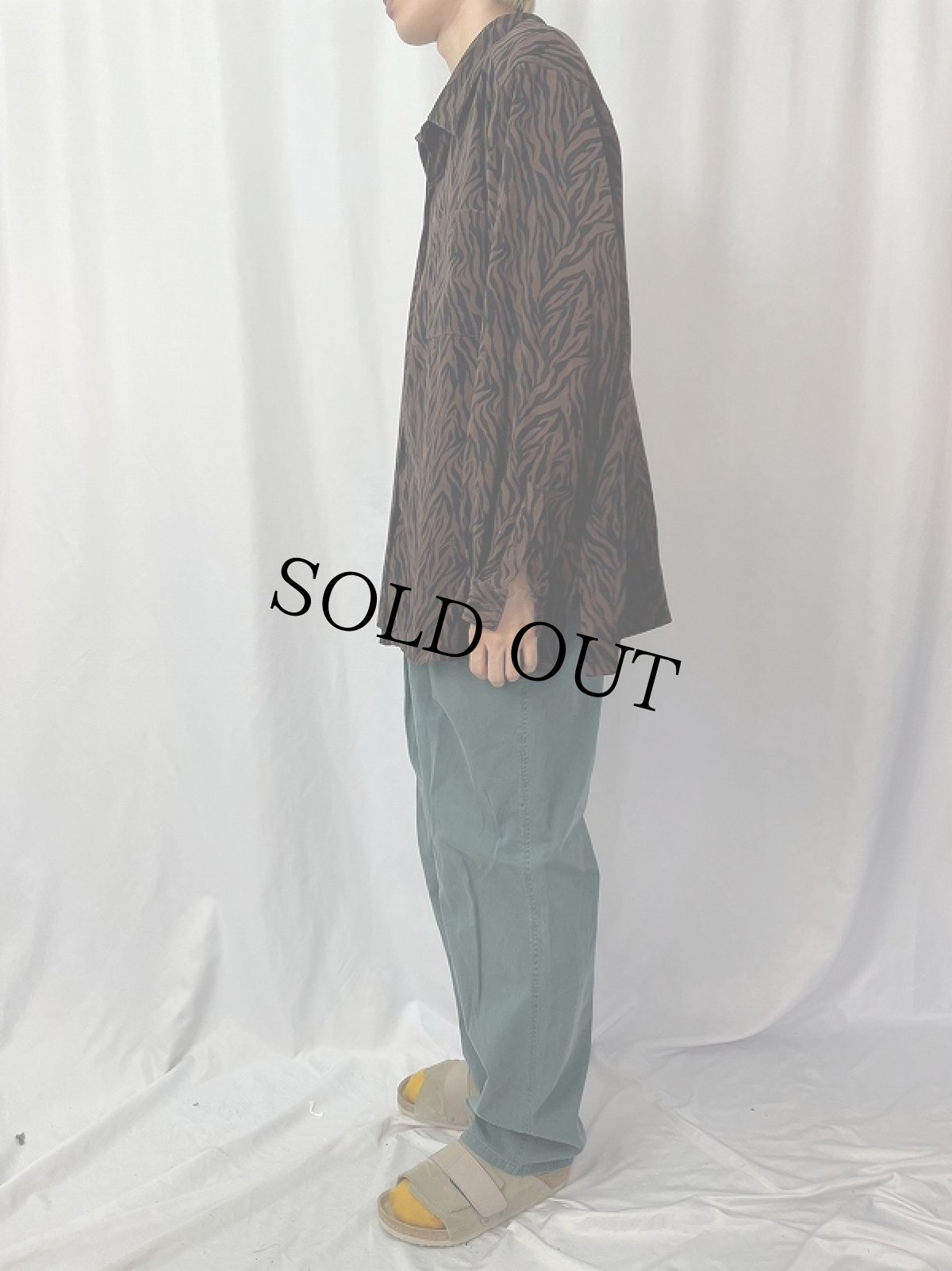 画像3: DENIM & Co. ゼブラ柄 ポリシャツ 3X (3)