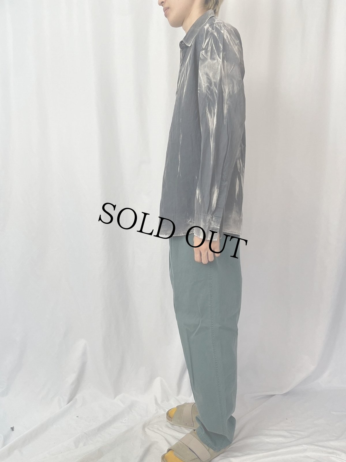 画像3: CLOCKHOUSE ブリーチデザイン コットンシャツ L (3)