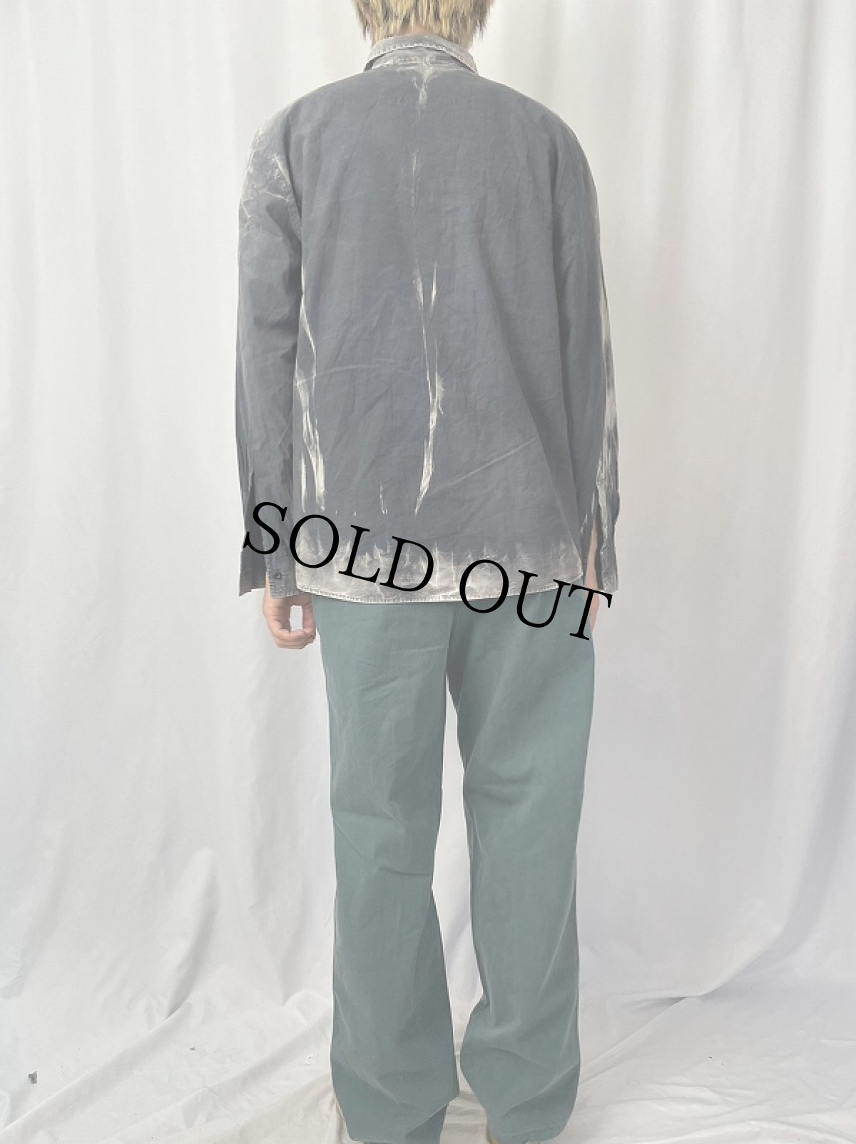 画像4: CLOCKHOUSE ブリーチデザイン コットンシャツ L (4)