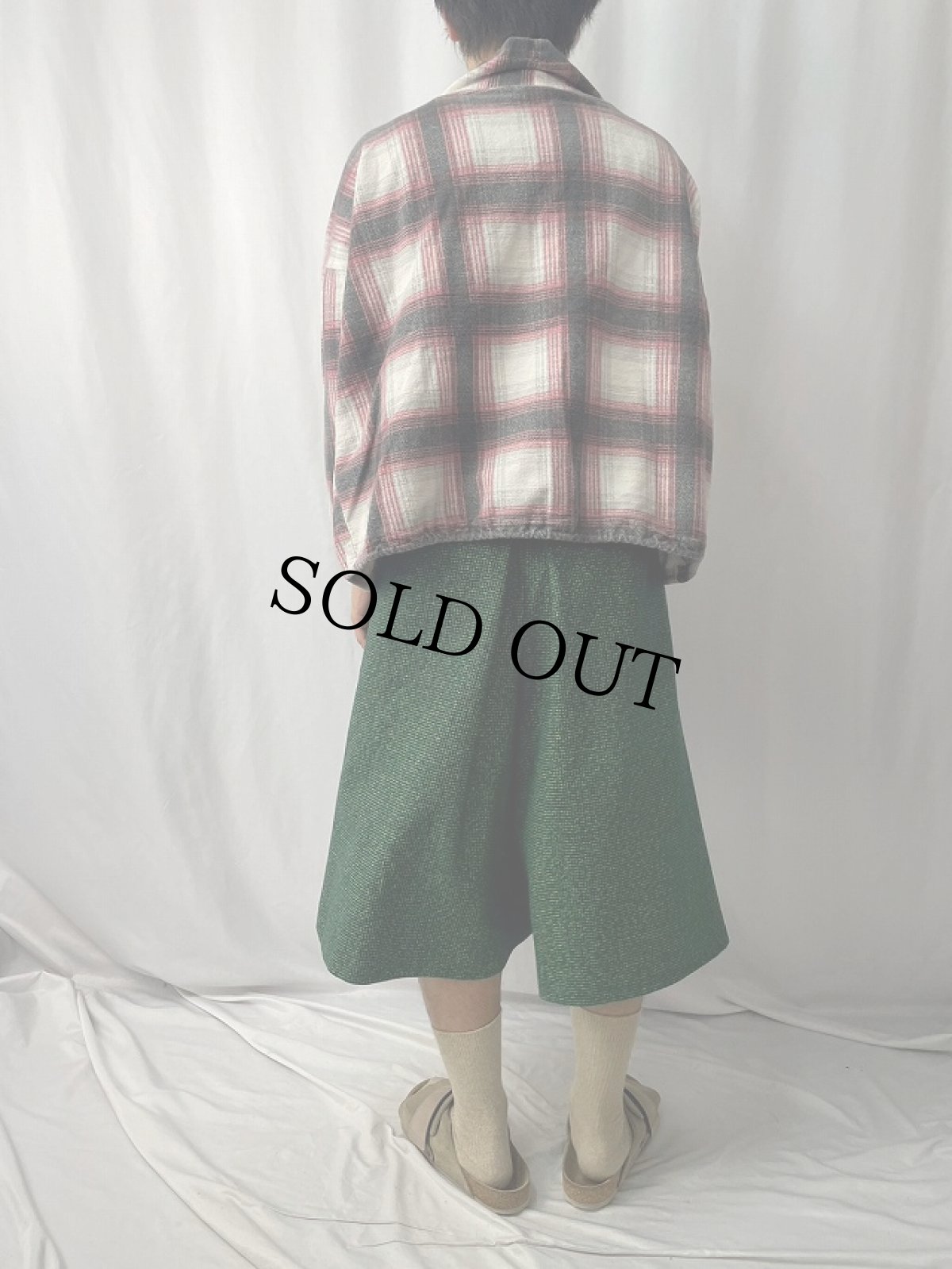 画像4: 80's〜 STAR CODY USA製 チェック柄 スモック L (4)