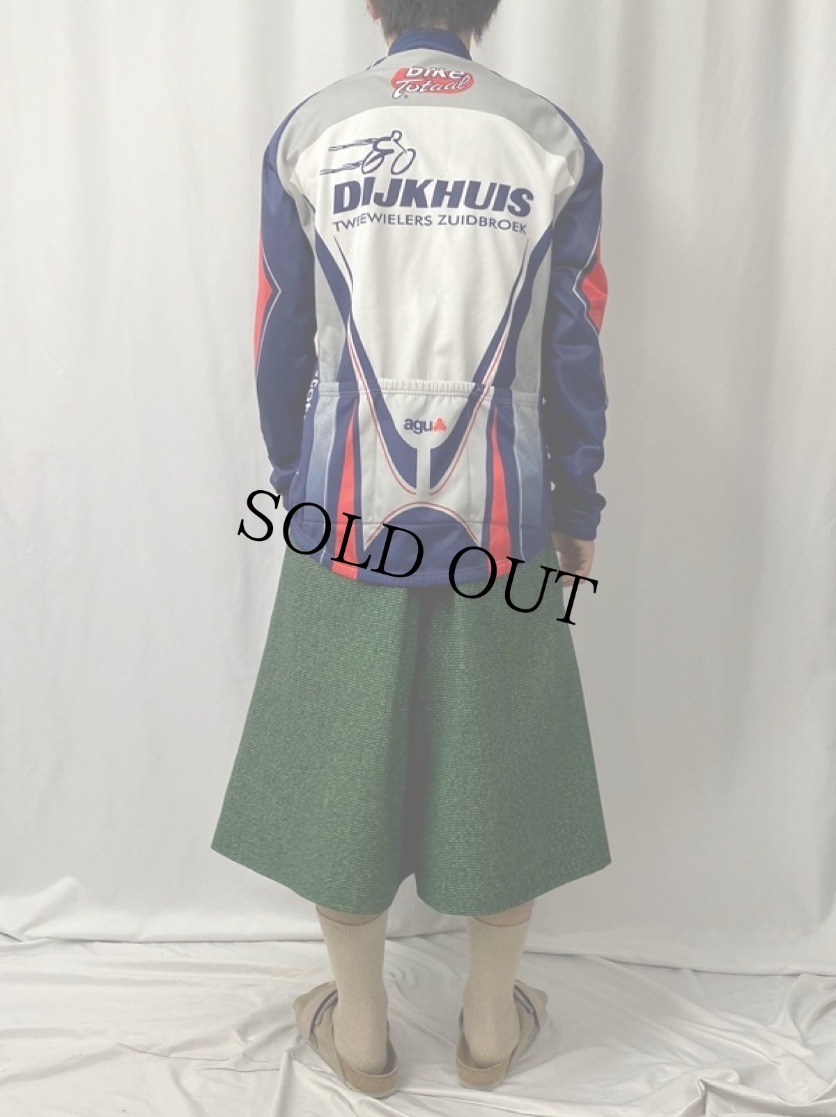 画像5: agu BikerGear ITALY製 フルジップ サイクリングシャツ M (5)