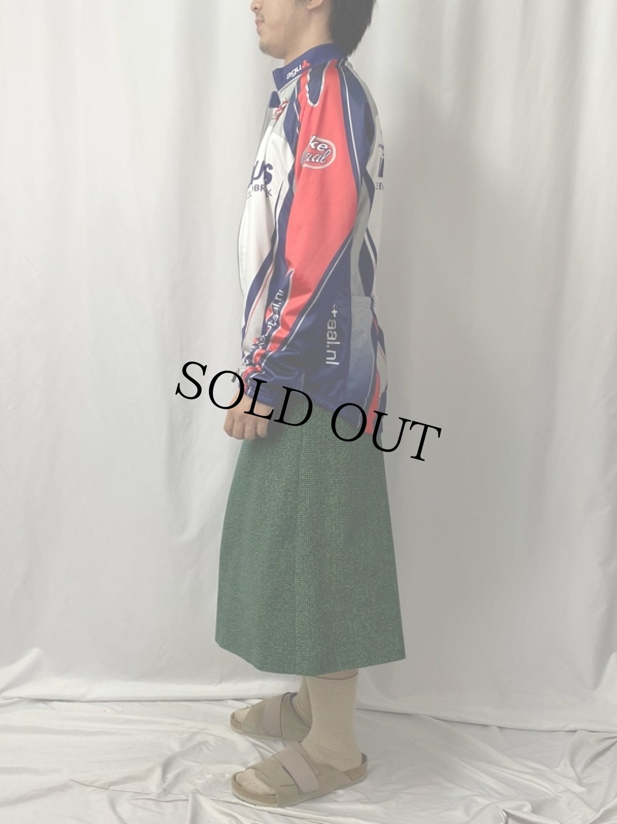 画像4: agu BikerGear ITALY製 フルジップ サイクリングシャツ M (4)