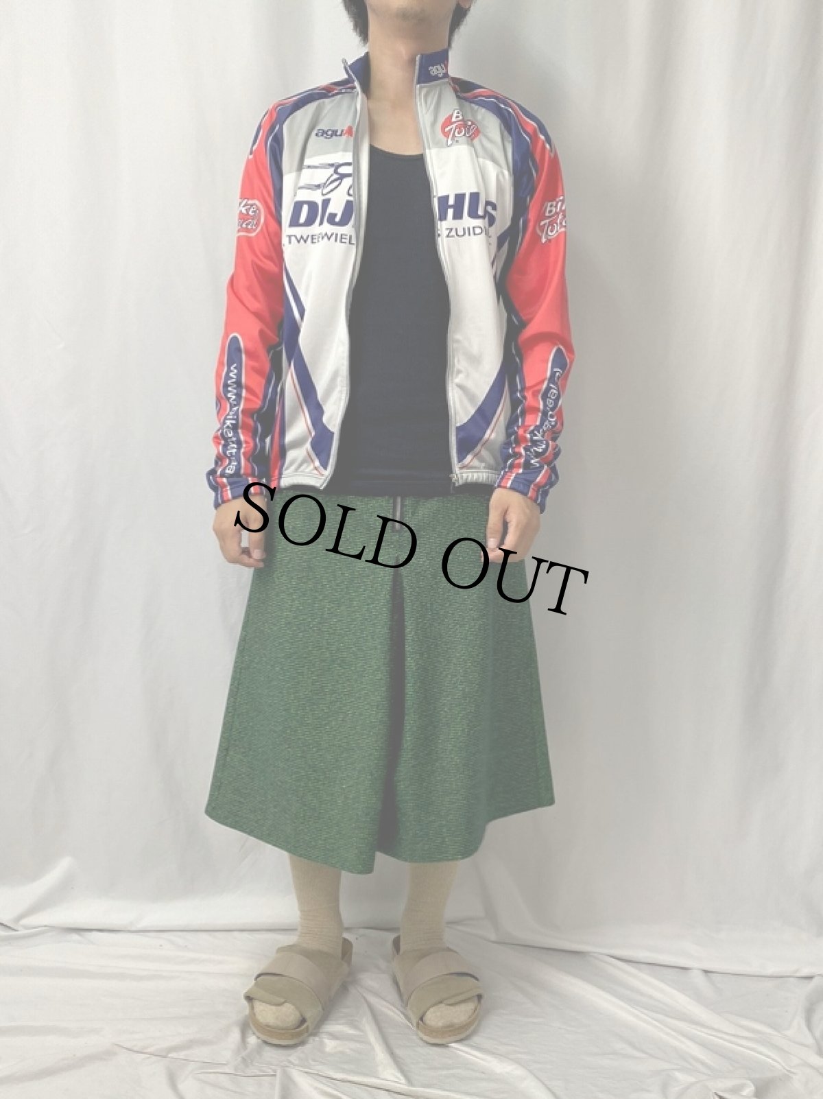 画像3: agu BikerGear ITALY製 フルジップ サイクリングシャツ M (3)