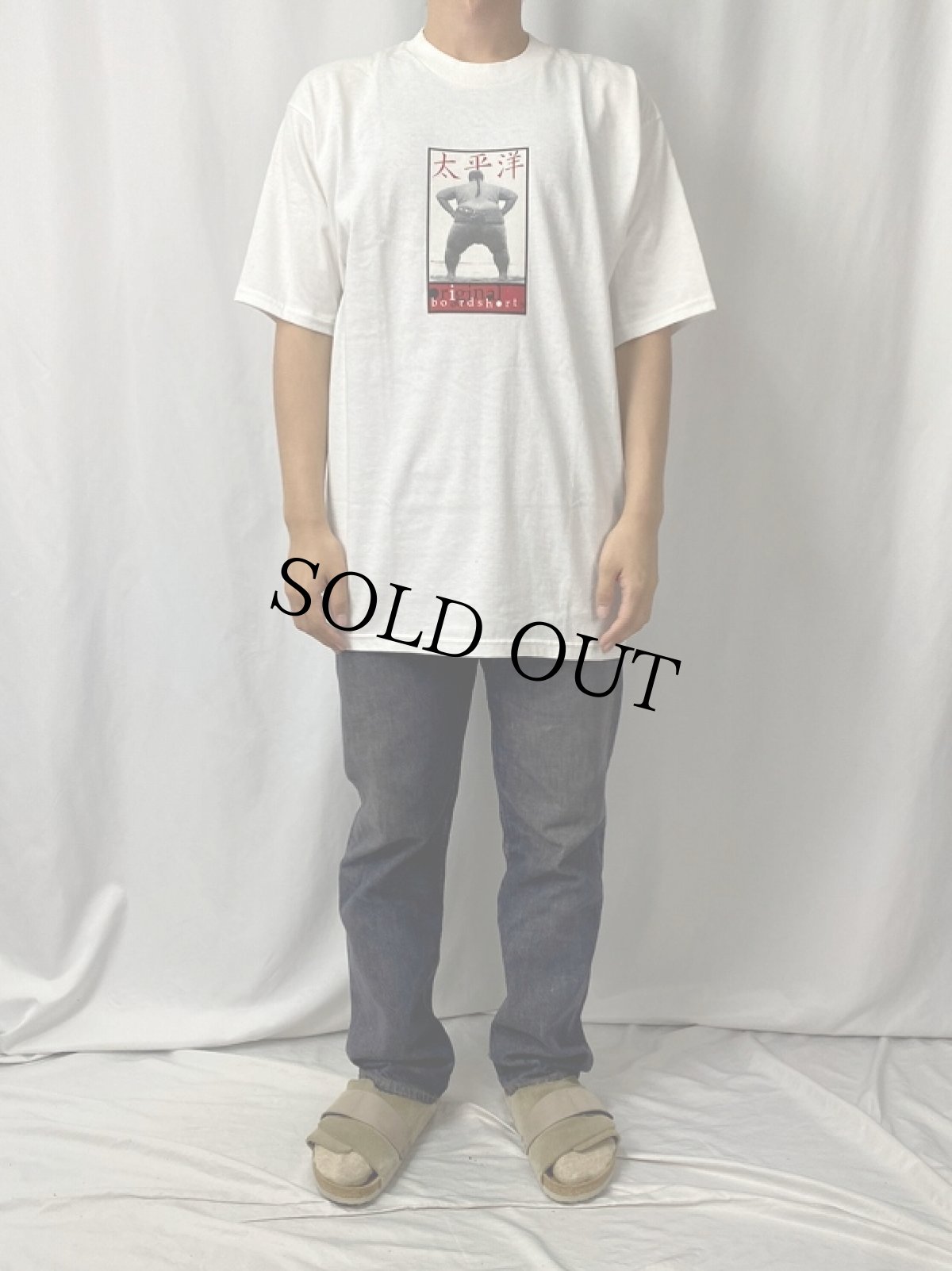 画像2: Ocean Pacific "太平洋" 力士プリントTシャツ M (2)