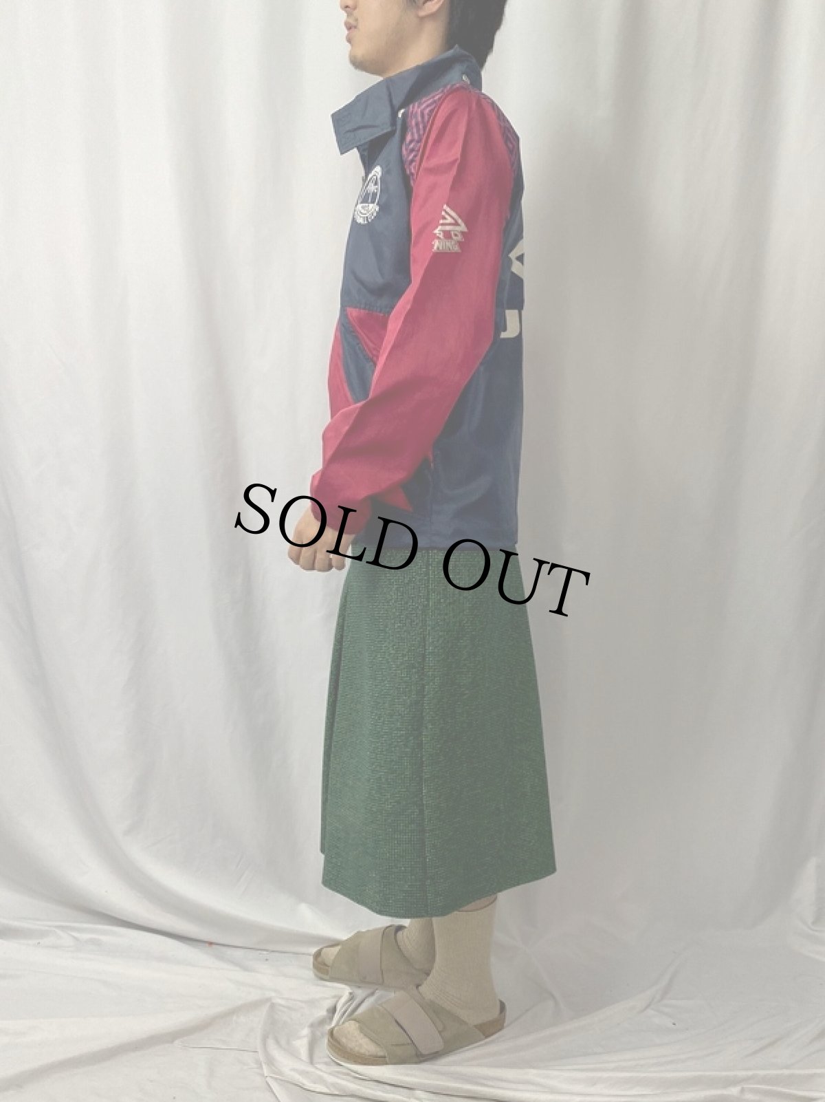 画像4: 90's UMBRO ロゴプリント 切り替えデザイン ジップジャケット XL (4)