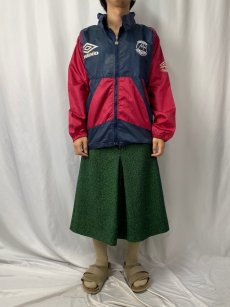 画像3: 90's UMBRO ロゴプリント 切り替えデザイン ジップジャケット XL (3)