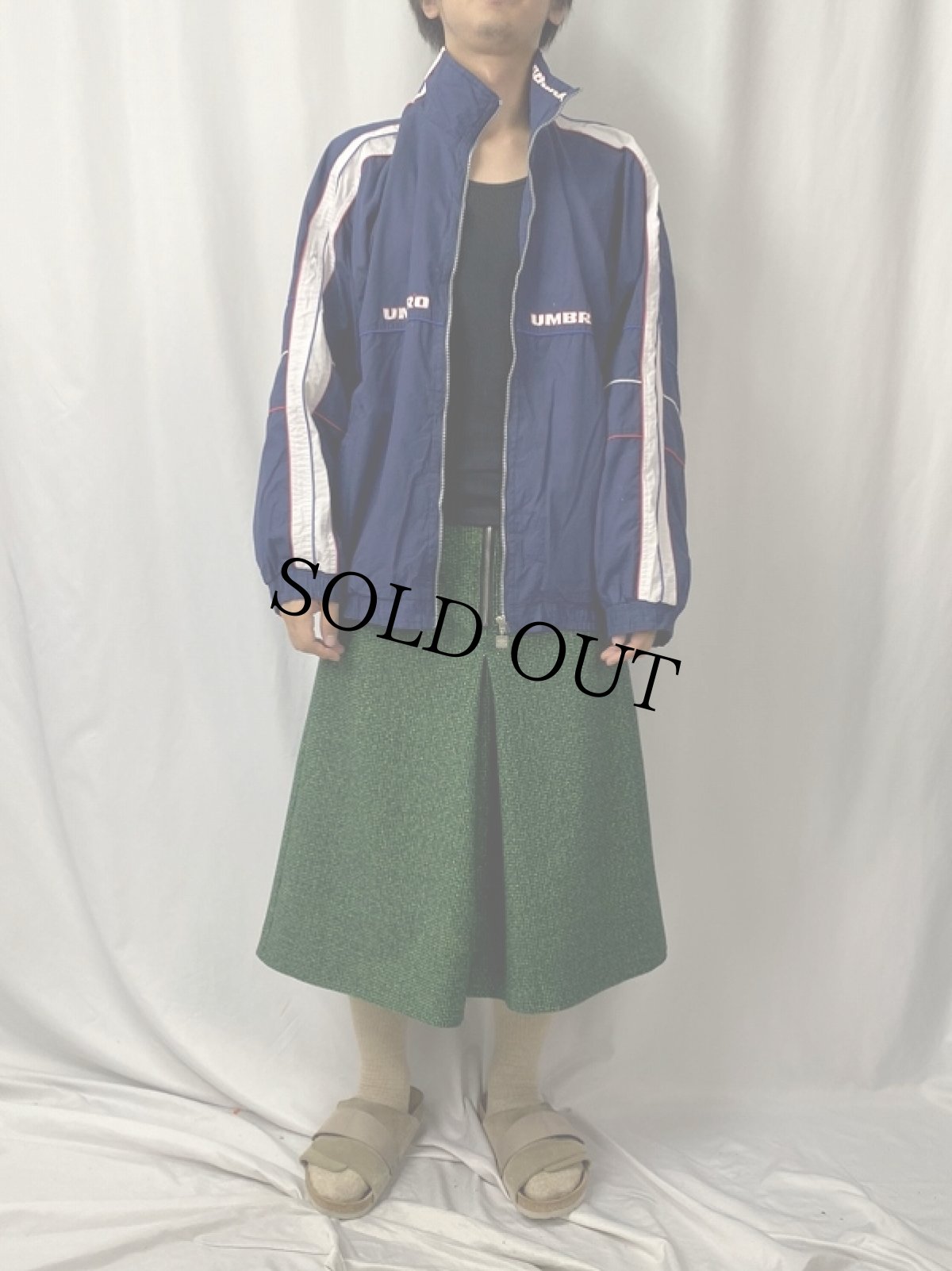 画像2: 90's UMBRO ロゴプリント ジップジャケット M (2)