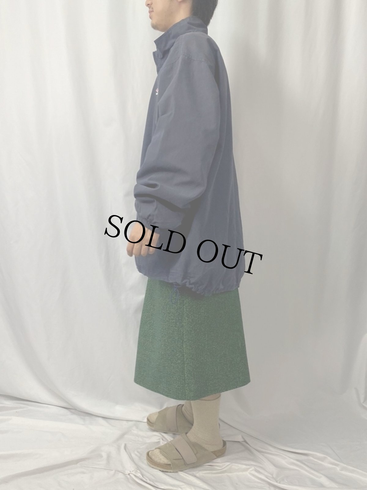 画像3: 90〜2000's UMBRO ロゴ刺繍 ハーフジップ プルオーバージャケット NAVY XXL (3)