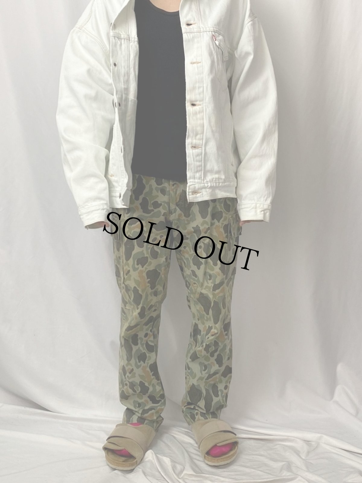 画像2: 60's HBT ダックハンターカモ柄 カーゴパンツ W32 (2)