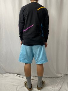 画像4: 80's apple USA製 "PACIFIC CREW" プリントロンT BLACK L (4)